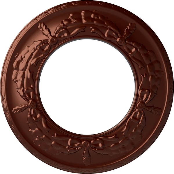 Ekena Millwork Salem Ceiling Medallion (Fits Canopies up to 7 1/8"), 13 1/4"OD x 7 1/8"ID x 7/8"P, Antique Copper CM13SAACS - main